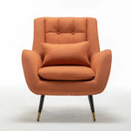 Luxurious Mustard Yellow Lounge Chair with Cushion