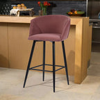 Luxurious Pink Comfy Velvet Counter Long Chair
