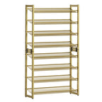 Modern Gold Shoe Rack Tower for Organized Footwear Storage