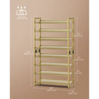 Modern Gold Shoe Rack Tower for Organized Footwear Storage