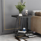 Modern Square Shaped Creative Artistic Black Metal Finish