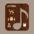 Music Note LED Wooden Wall Shelf | Walnut Finish Décor - Decorsmart
