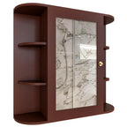 Bathroom Cabinet with 10 Spacious Shelves with Brown Finish