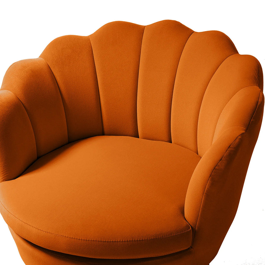  Mustard Colour Velvet Lounge Chair