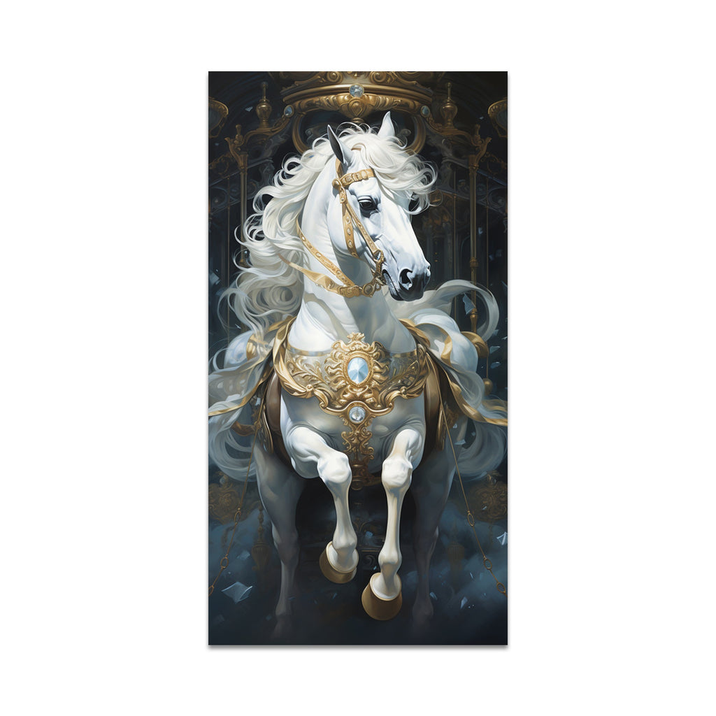 Stunning White Horse Premium Art Canvas Wall Painting