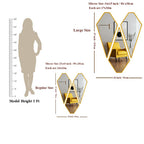  Mirrors Set of 3 with Golden Finish Frame