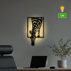 Abstract Design Zebra Metal Art Animal Wall Decor