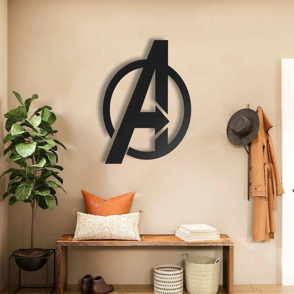 Avengers Sign Alphabet Word Art Metal Wall Artwork Decor