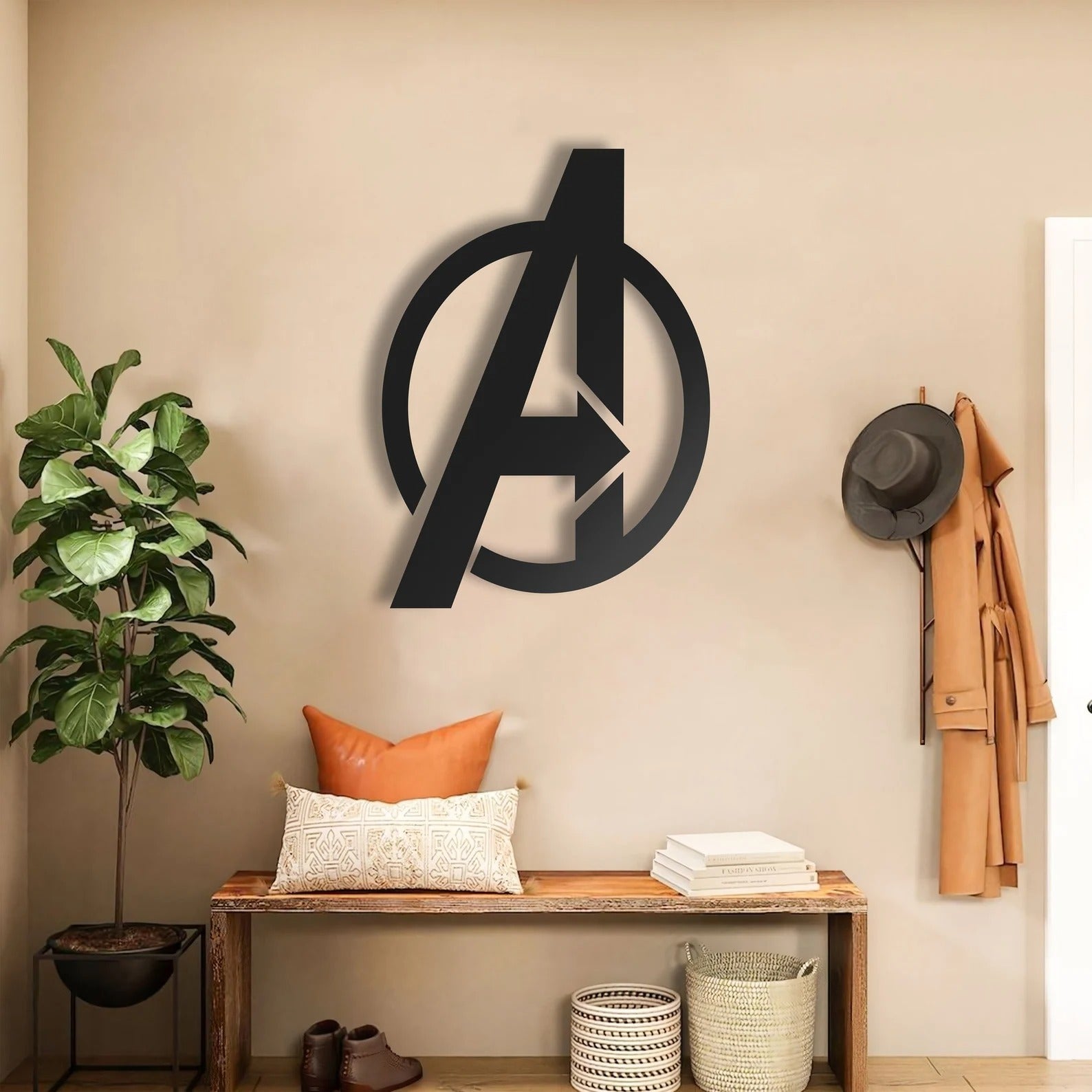 Avengers Sign Alphabet Word Art Metal Wall Artwork Decor