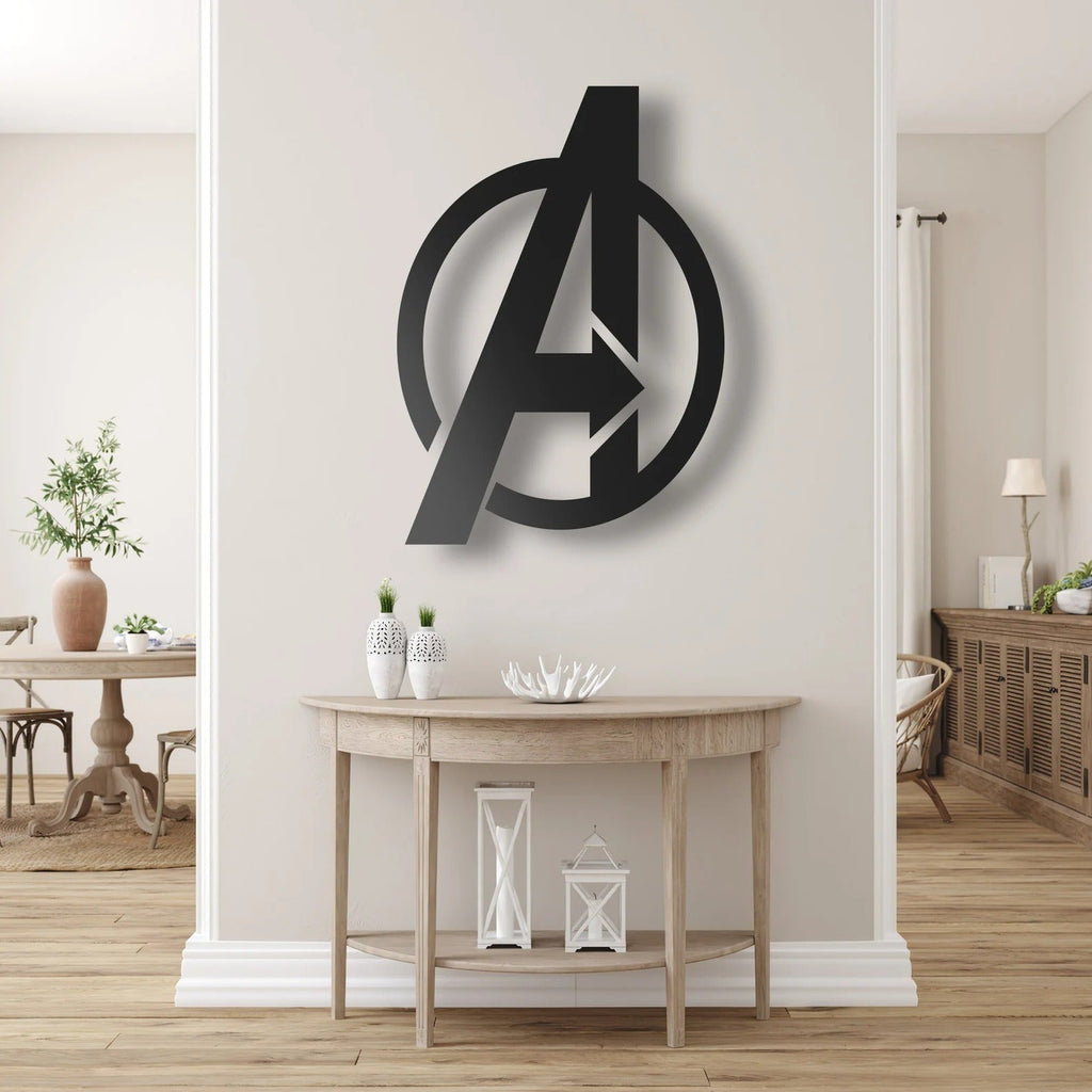 Avengers Sign Alphabet Word Art Metal Wall Artwork Decor