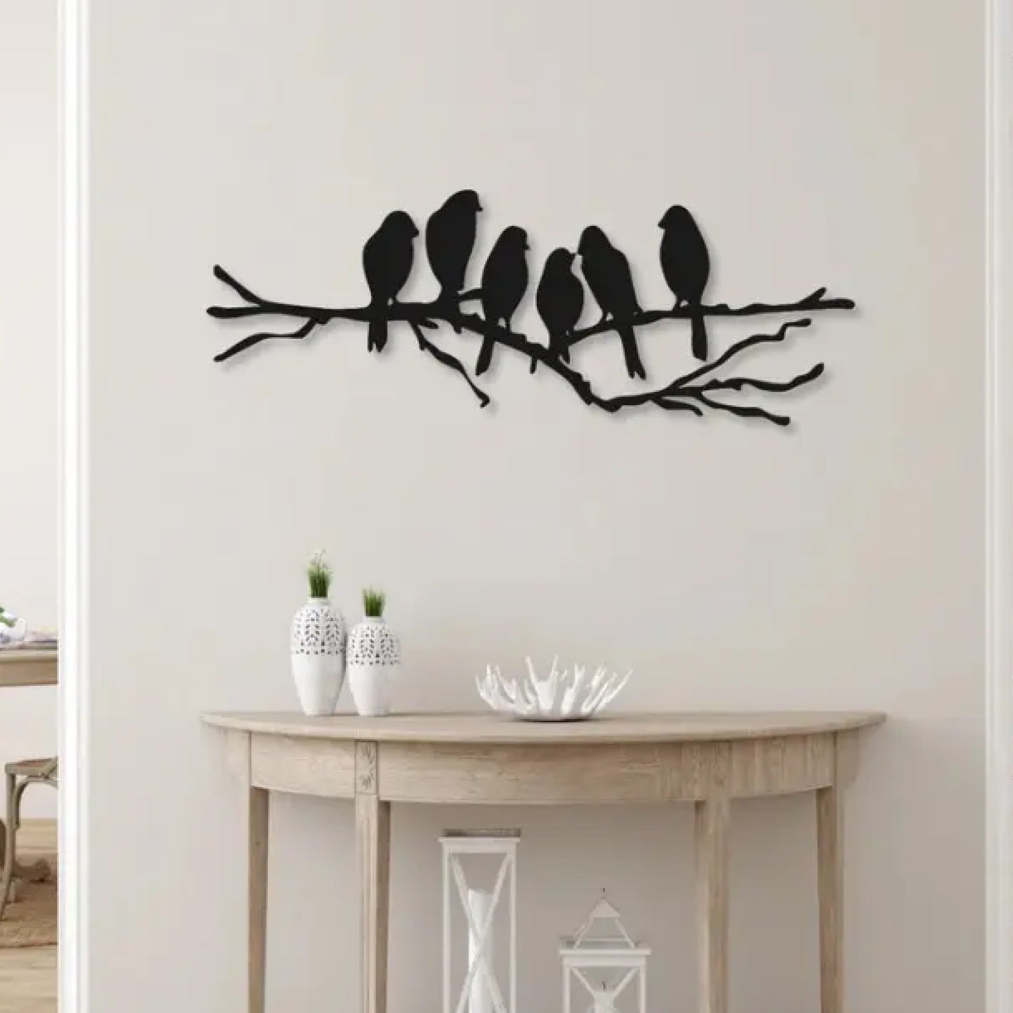 Beautiful Birds on Branch Metal Artwork Wall Decor