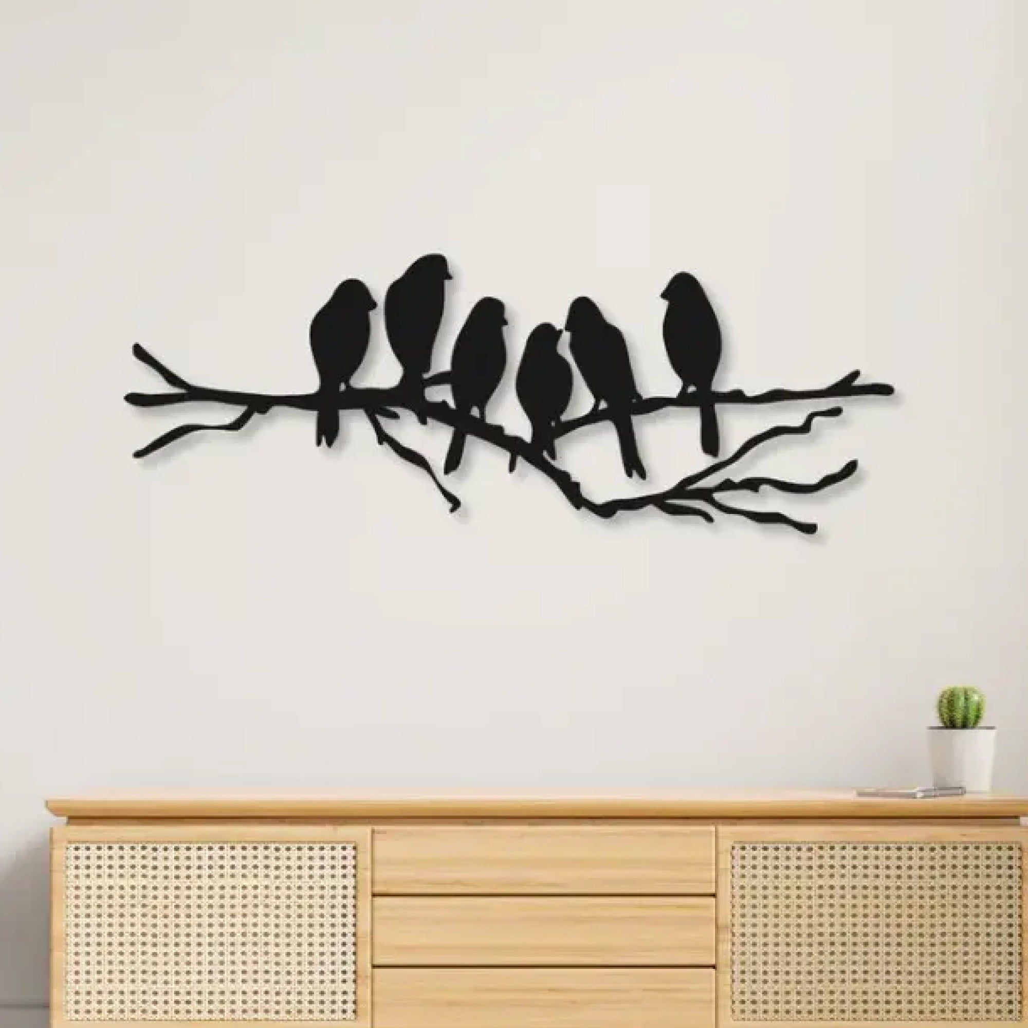 Beautiful Birds on Branch Metal Artwork Wall Decor