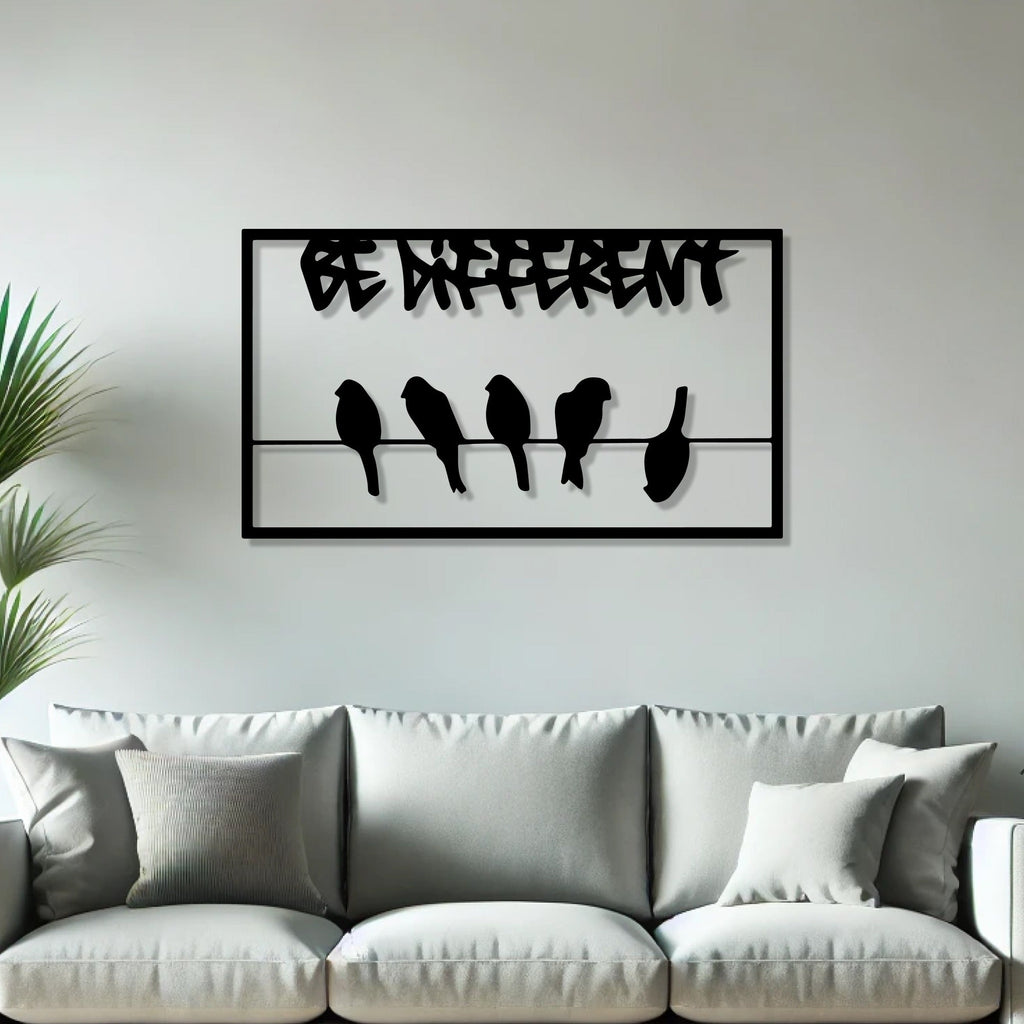 Beautiful Design Be Different Metal Art Office Wall Decor