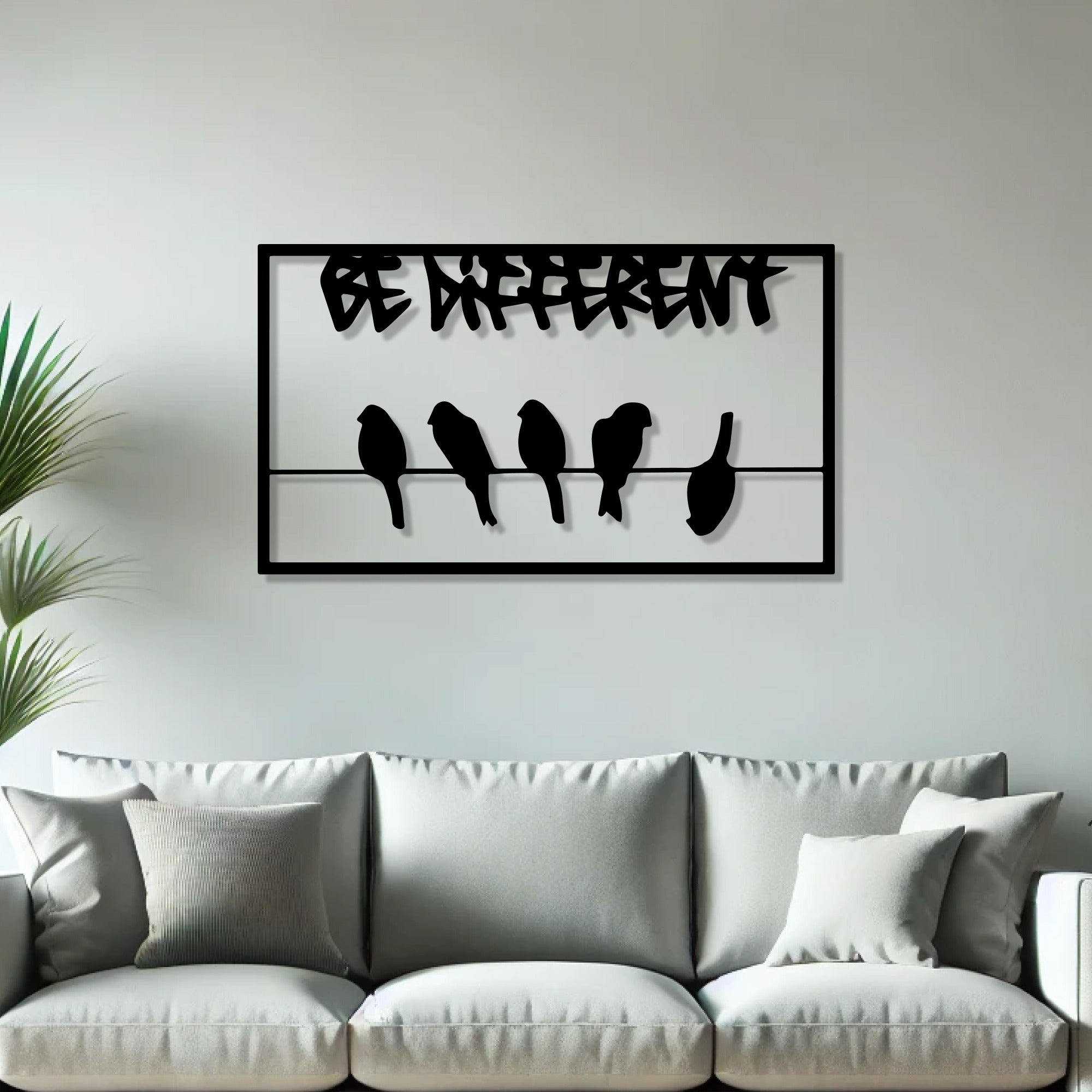 Beautiful Design Be Different Metal Art Office Wall Decor