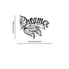 Beautiful Design Dream Text with Leaf Metal Artwork Wall Decor