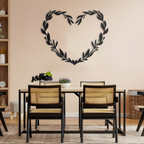 Beautiful Floral Heart Design Wall Metal Art Decor