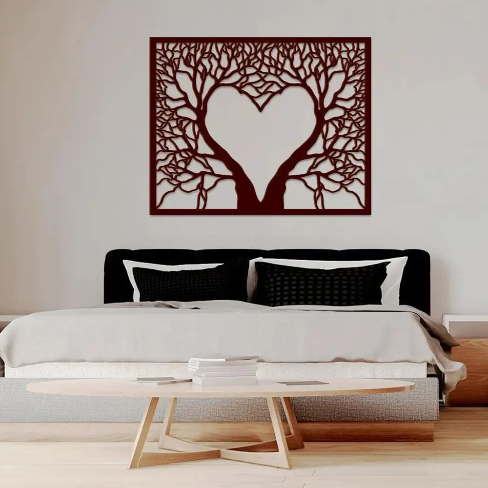 Beautiful in Heart Shape Metal Art Wall Decor
