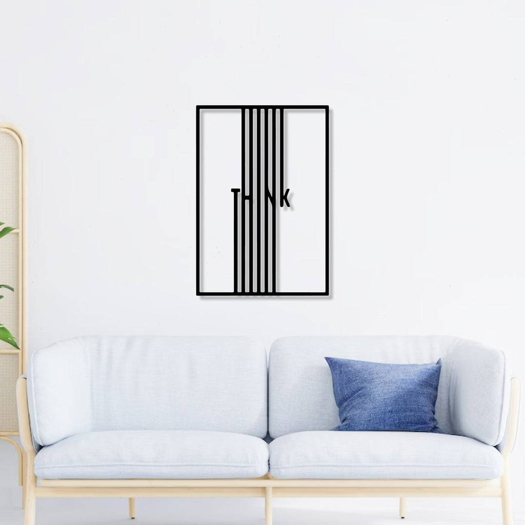 Beautiful Line Art Text Think Metal Art Office Wall Decor