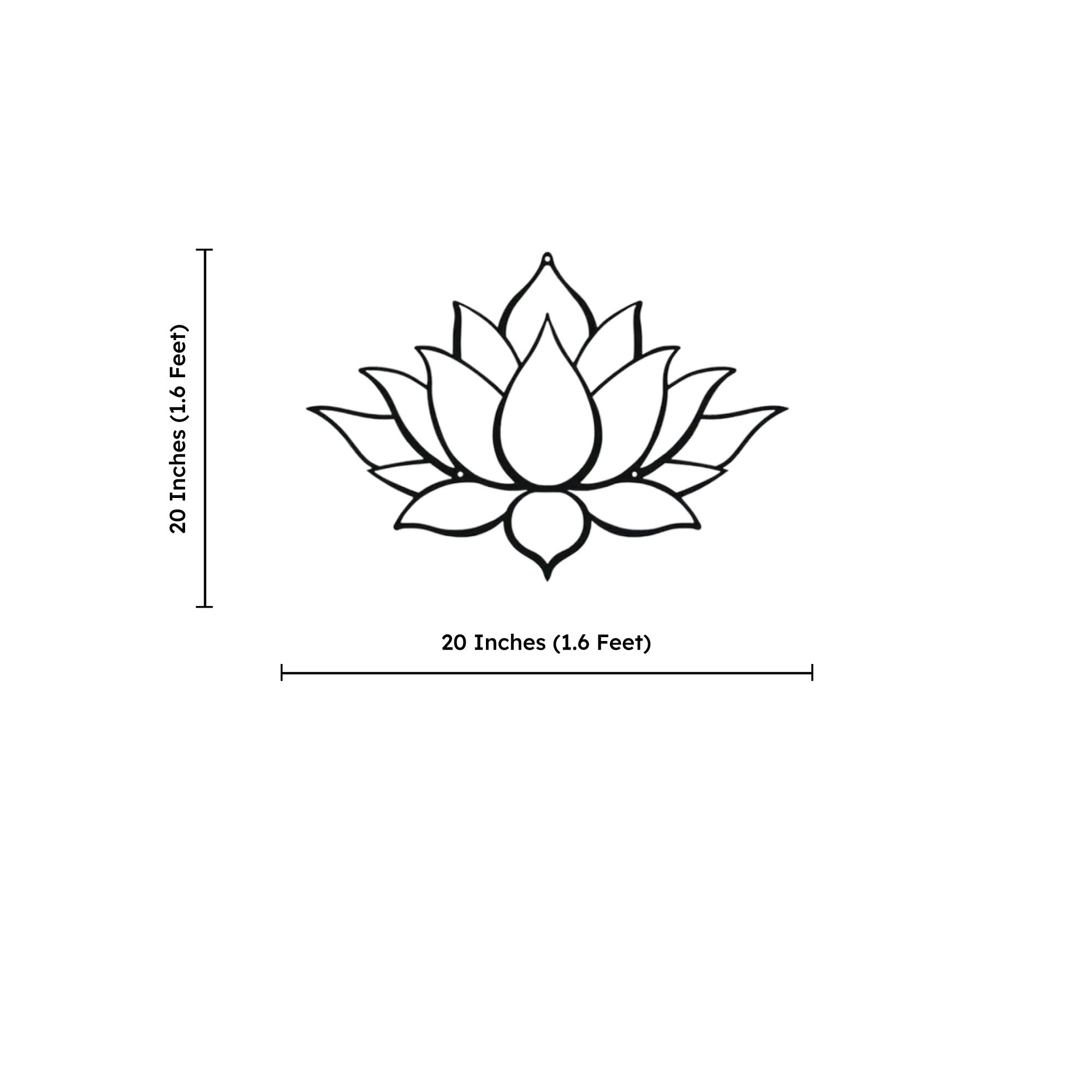 Beautiful Lotus Design Metal Art Wall Decor