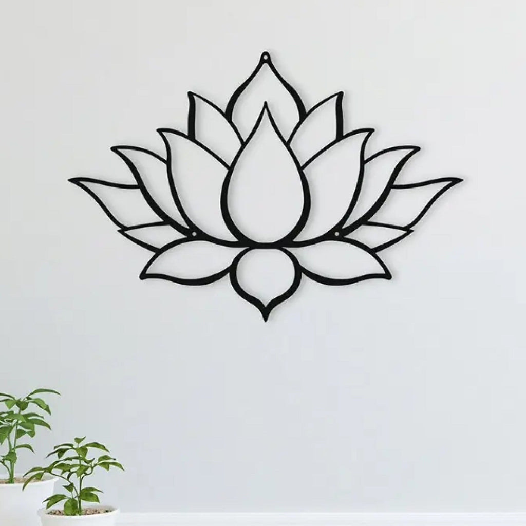Beautiful Lotus Design Metal Art Wall Decor