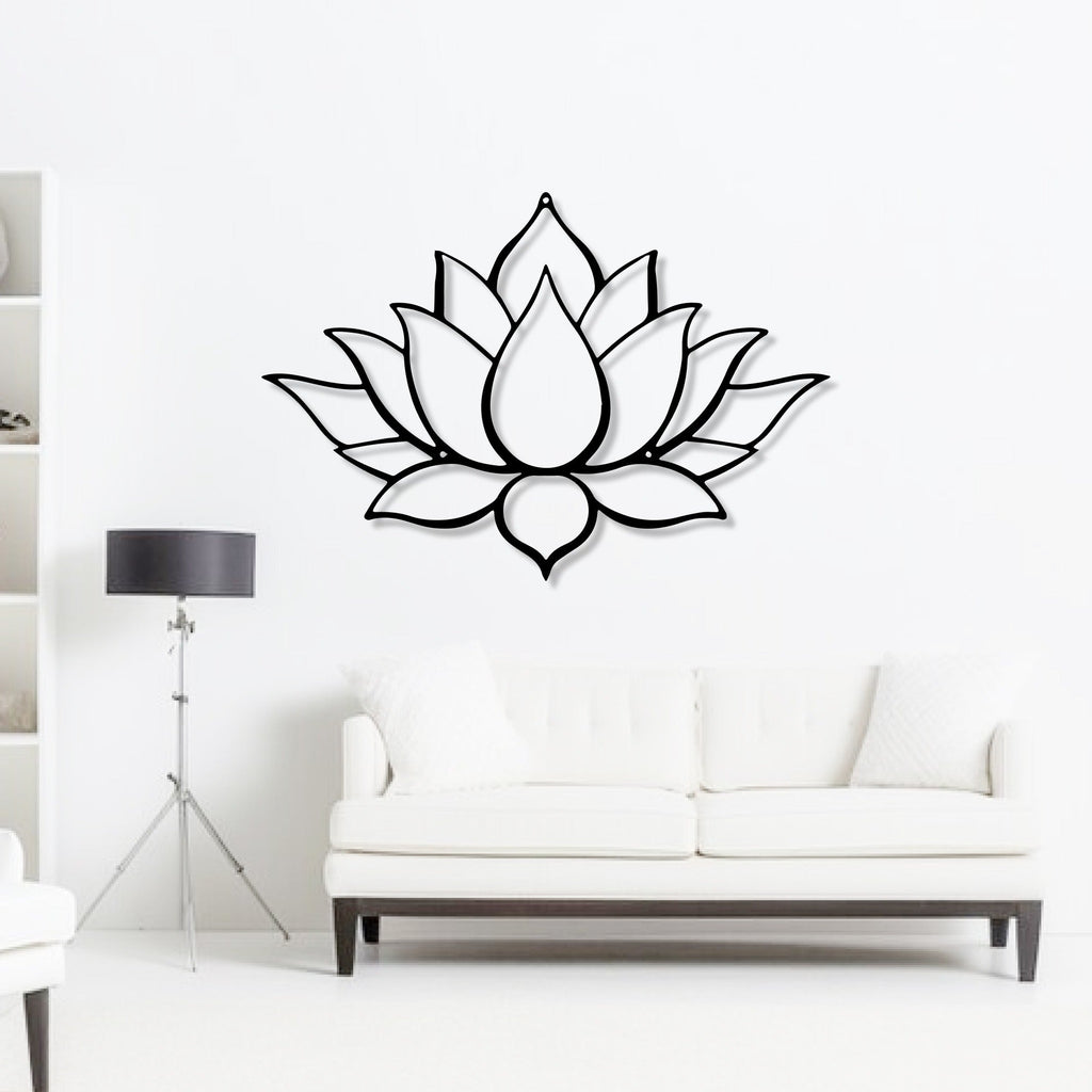 Beautiful Lotus Design Metal Art Wall Decor