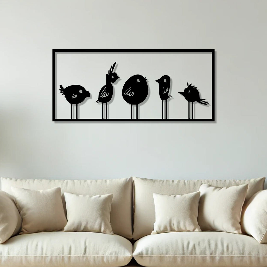 Beautiful Modern Style Bird Art Metal Artwork Wall Decor