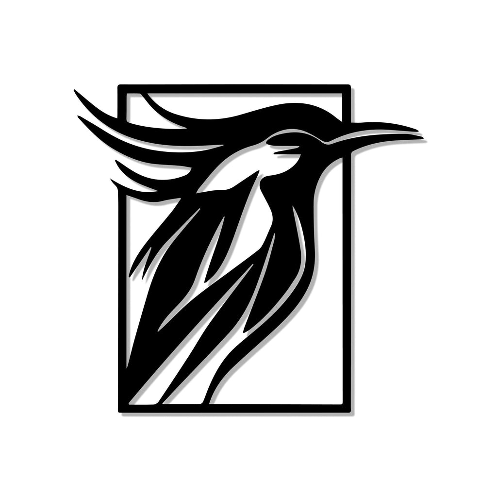 Beautiful Sparrow Frame Modern Design Metal Art Wall Decor