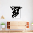 Beautiful Sparrow Frame Modern Design Metal Art Wall Decor