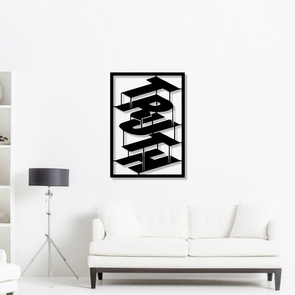 Beautiful Word Art Truth Text Design Metal Art Wall Decor