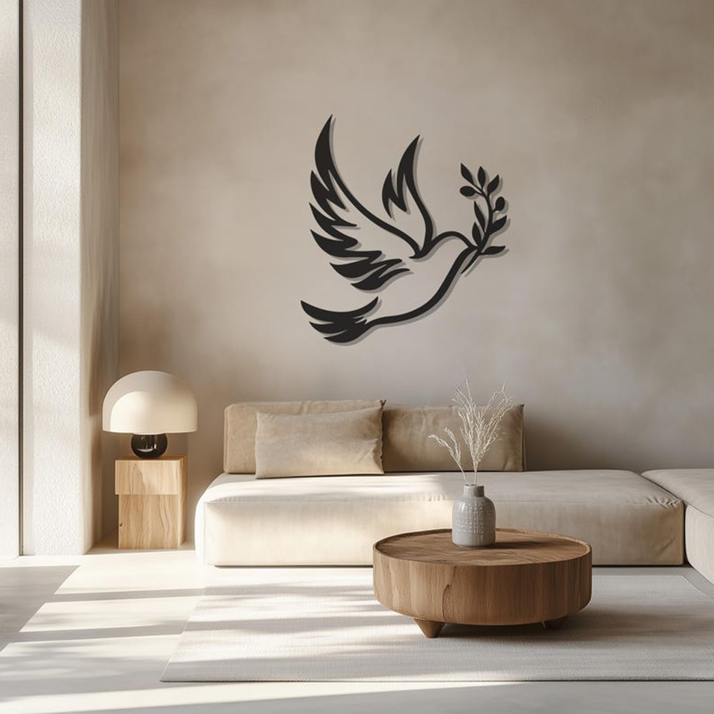 Bird Design Silhouette Metal Art Wall Decor