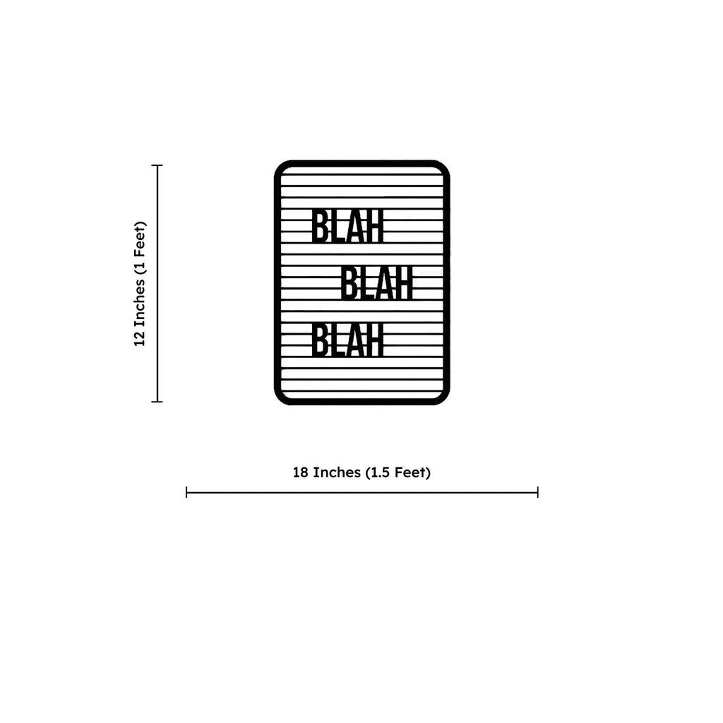 Blah Blah Blah Text Line Art Metal Art Wall Decor