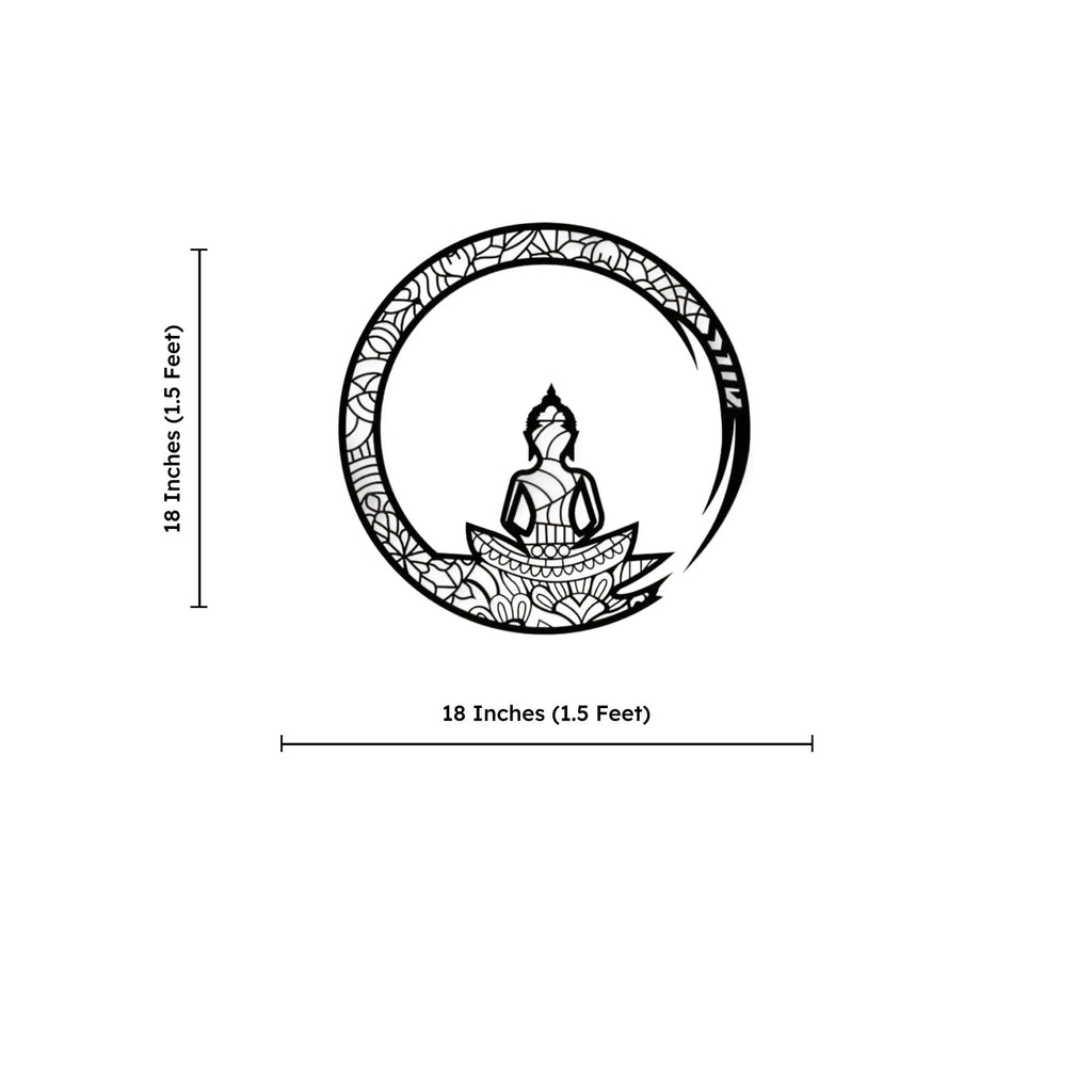 Buddha Zen Spiritual Worship Metal Art Wall Decor