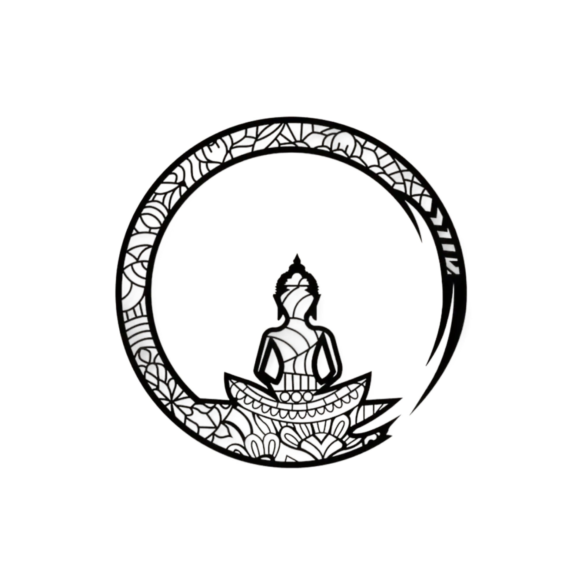 Buddha Zen Spiritual Worship Metal Art Wall Decor