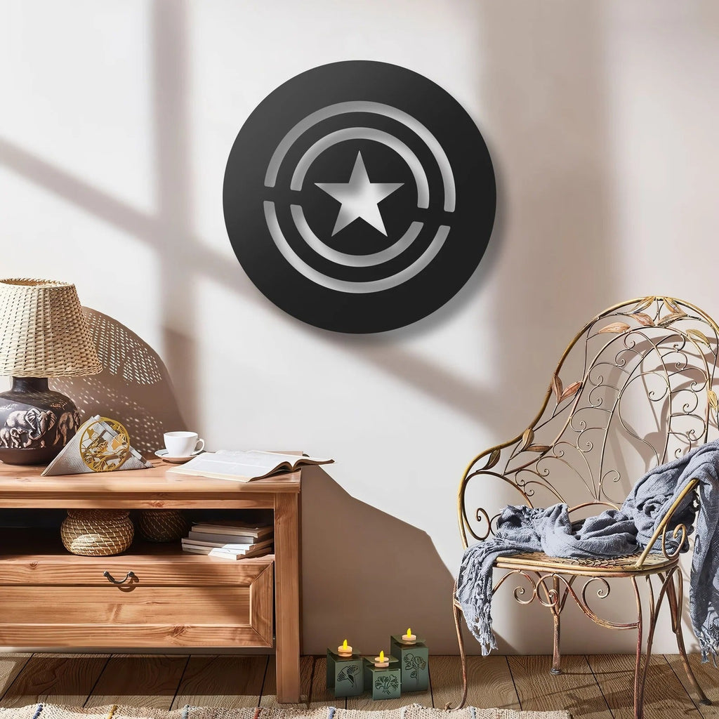 Captain America Shield Wall Metal Art Decor