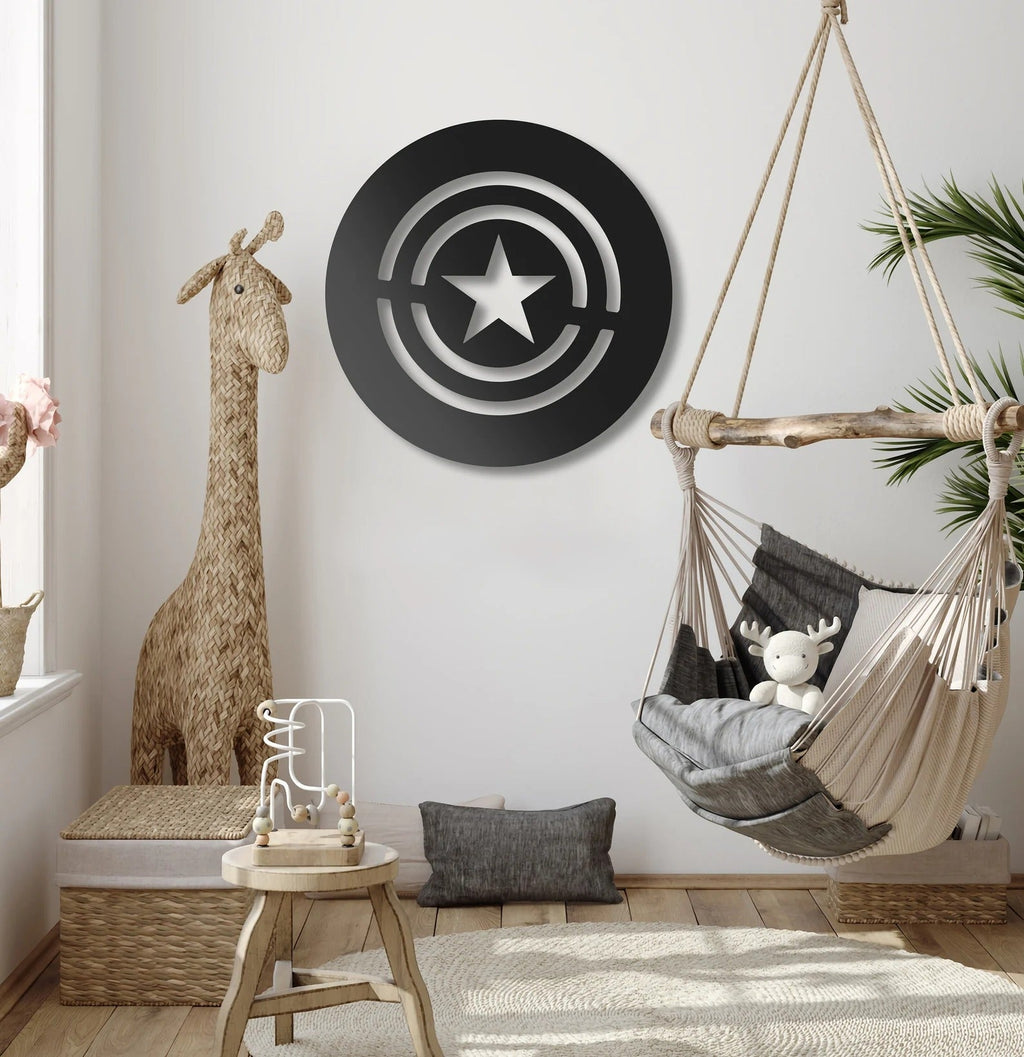 Captain America Shield Wall Metal Art Decor