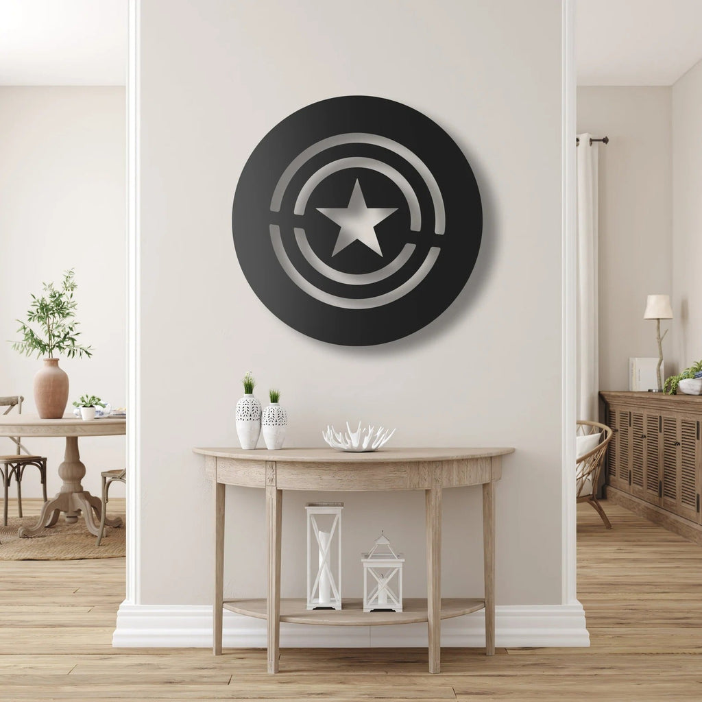 Captain America Shield Wall Metal Art Decor