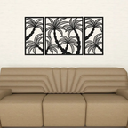 Coconut Tree Design Silhouette Metal Art Wall Decor