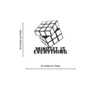 Cube Design With Mindset Text Metal Art Wall Decor