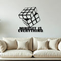 Cube Design With Mindset Text Metal Art Wall Decor