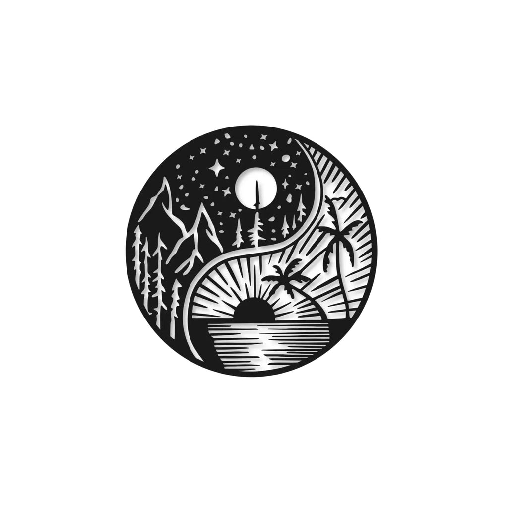 Day and Night Scenery Shades Metal Art Wall Decor