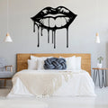 Dripping Lips Design Shade Metal Art Wall Decor