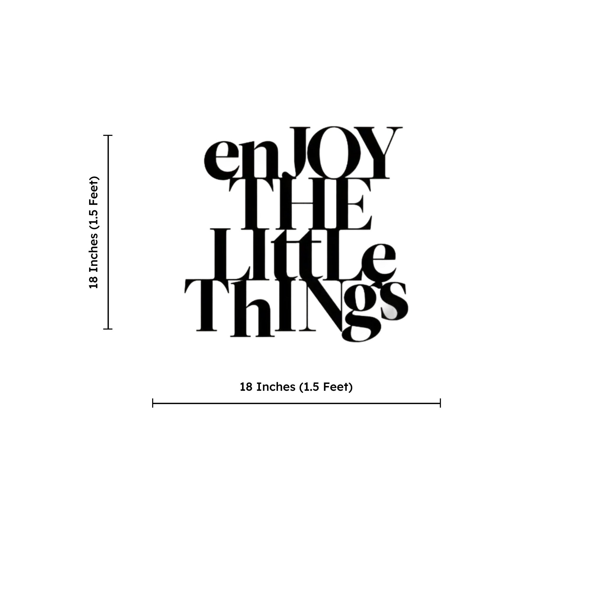 Enjoy The Little Things Text Metal Art Wall Decor