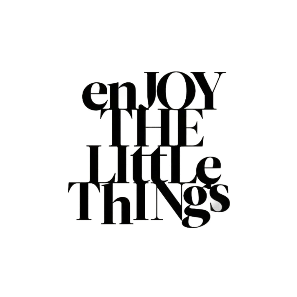 Enjoy The Little Things Text Metal Art Wall Decor
