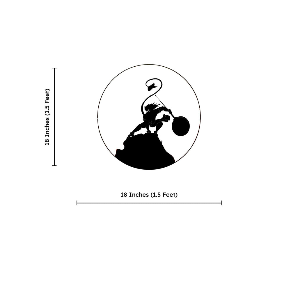 Fearless Veer Bajrangi Hanuman Metal Art Wall Decor