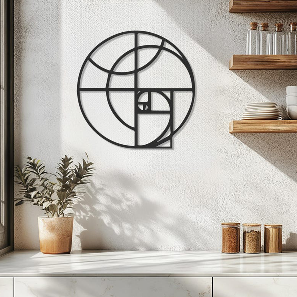 Geometric Golden Ratio Metal Art Wall Decor