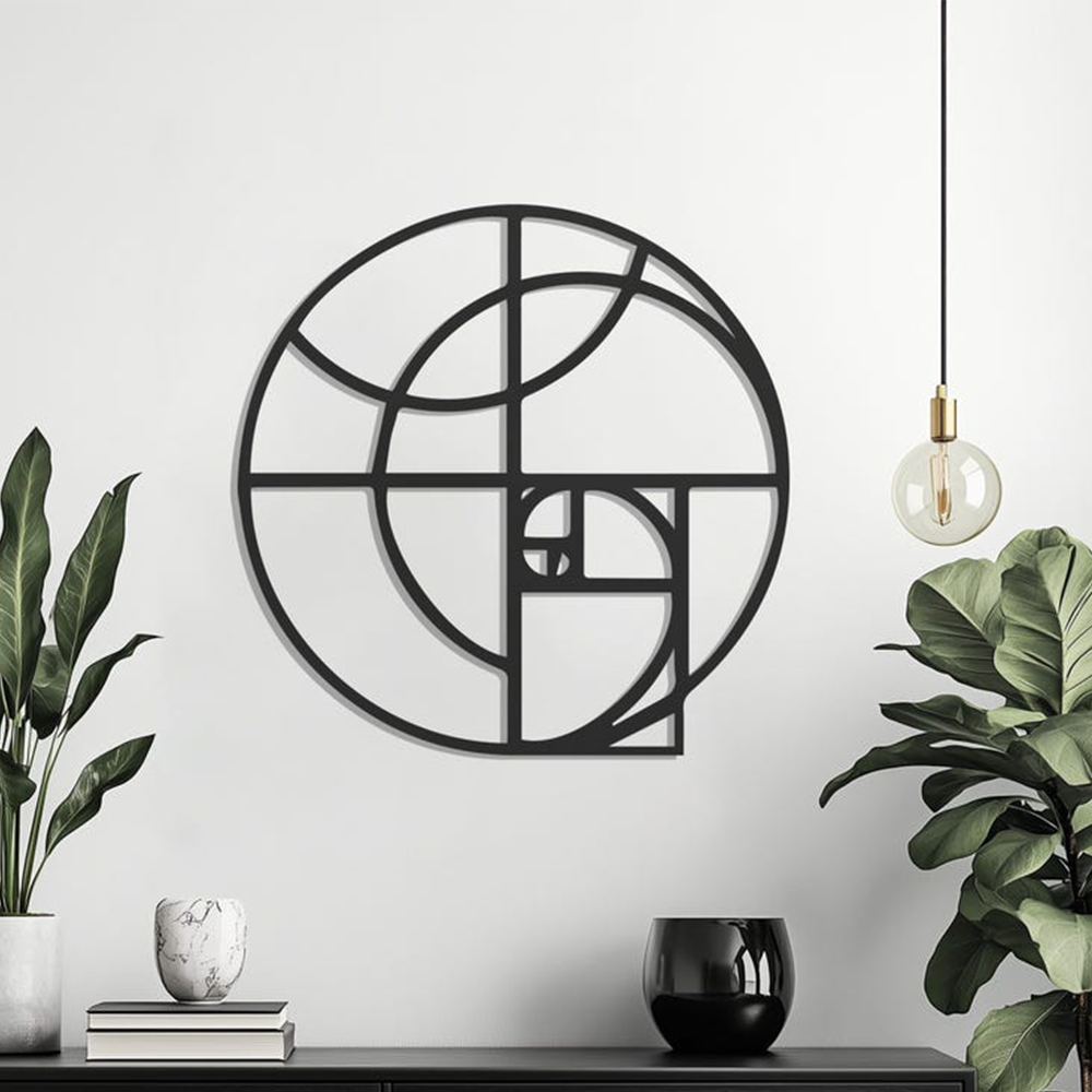 Geometric Golden Ratio Metal Art Wall Decor