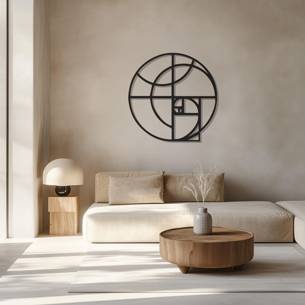 Geometric Golden Ratio Metal Art Wall Decor