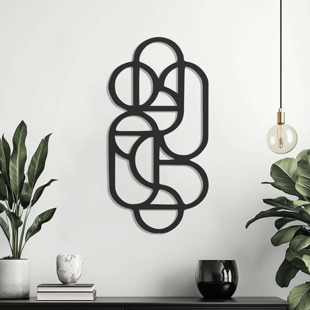 Geometric Nexus Design Wall Metal Art Decor