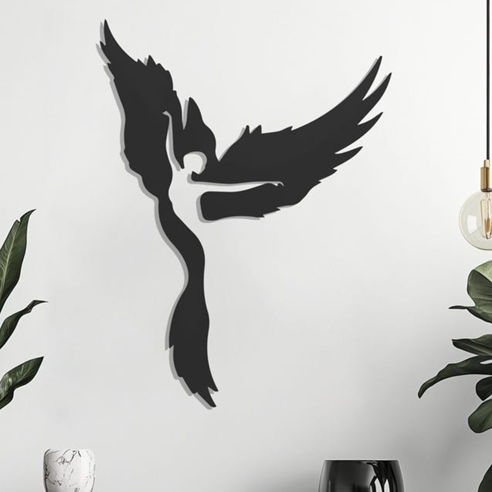 Girl Dancing inside the Eagle Metal Wall Art Decor