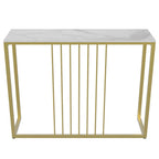 Golden Metallic Rectangular Shaped Designer Console Table